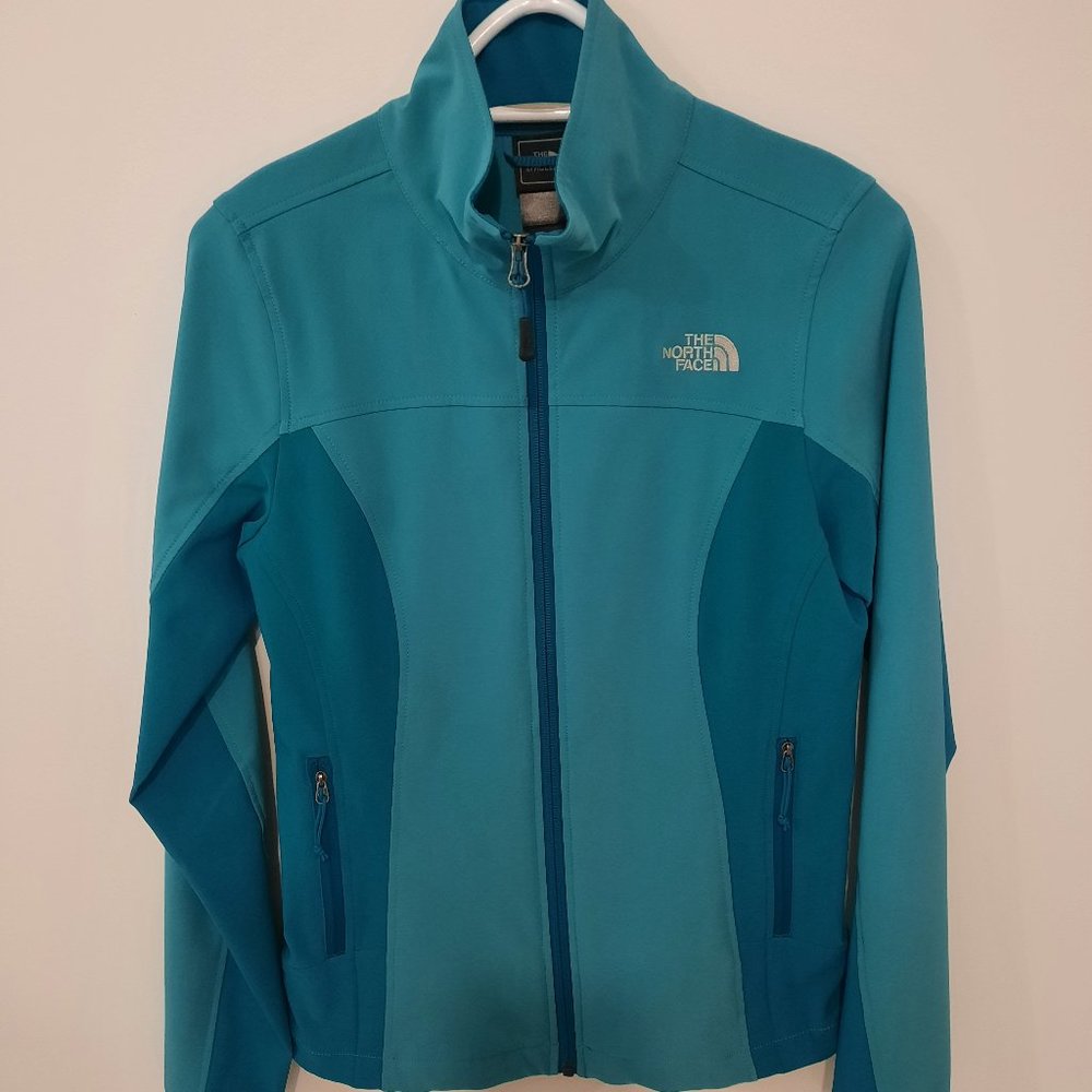 North Face Jacket - aqua blue, size small